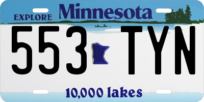 MN license plate 553TYN