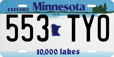 MN license plate 553TYO