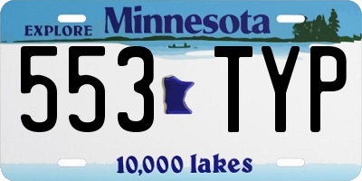 MN license plate 553TYP