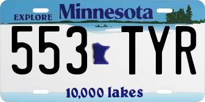 MN license plate 553TYR