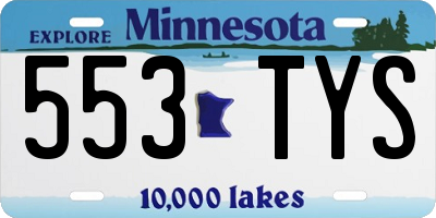 MN license plate 553TYS