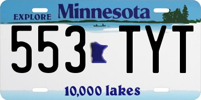 MN license plate 553TYT