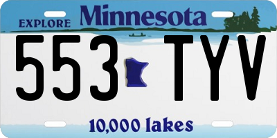 MN license plate 553TYV