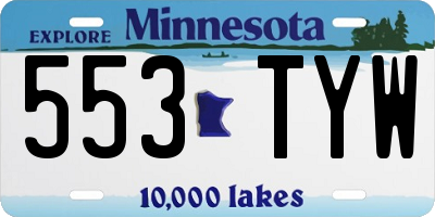 MN license plate 553TYW