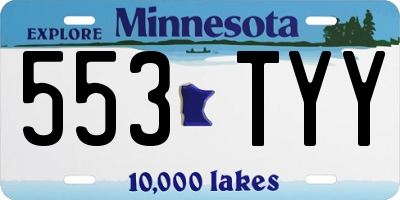 MN license plate 553TYY