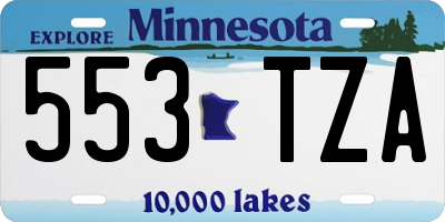 MN license plate 553TZA