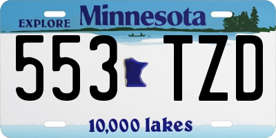 MN license plate 553TZD