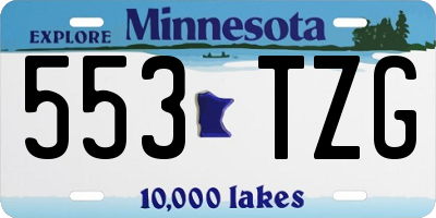 MN license plate 553TZG