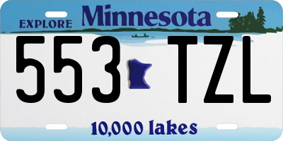 MN license plate 553TZL