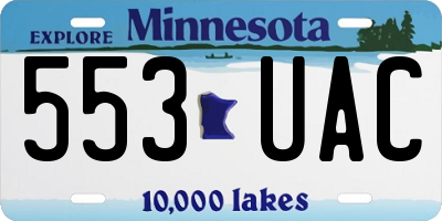 MN license plate 553UAC