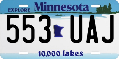 MN license plate 553UAJ