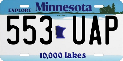 MN license plate 553UAP