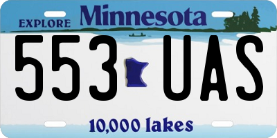 MN license plate 553UAS