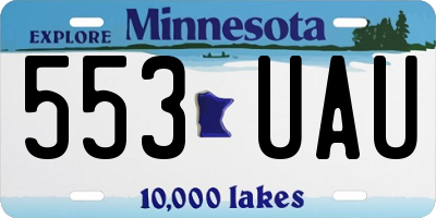 MN license plate 553UAU