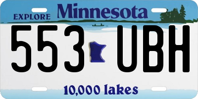 MN license plate 553UBH
