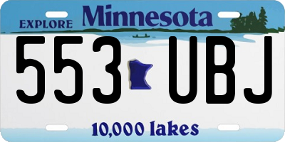 MN license plate 553UBJ