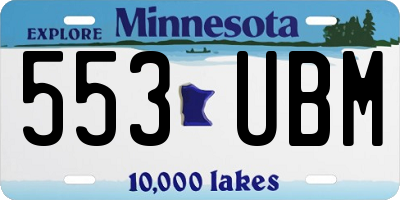 MN license plate 553UBM