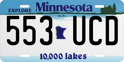 MN license plate 553UCD