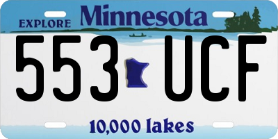 MN license plate 553UCF