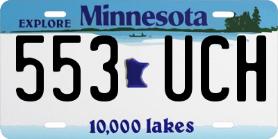 MN license plate 553UCH