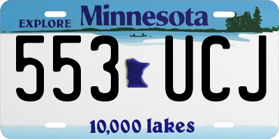 MN license plate 553UCJ