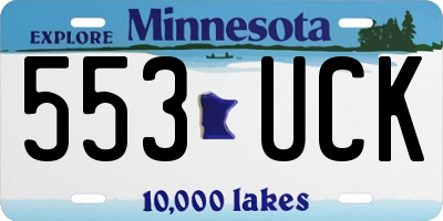 MN license plate 553UCK