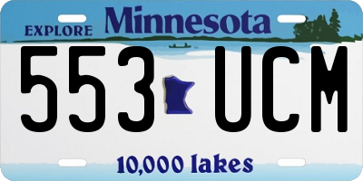 MN license plate 553UCM
