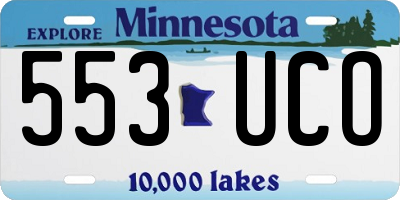 MN license plate 553UCO