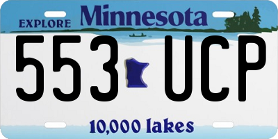 MN license plate 553UCP