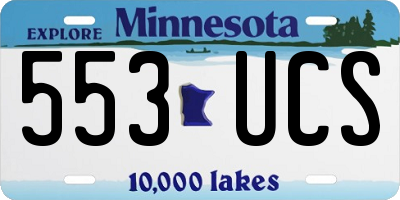 MN license plate 553UCS