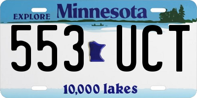 MN license plate 553UCT