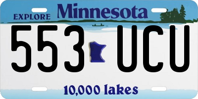 MN license plate 553UCU