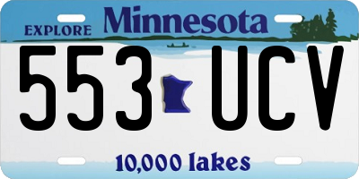 MN license plate 553UCV