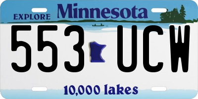 MN license plate 553UCW