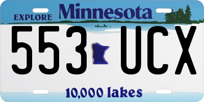 MN license plate 553UCX