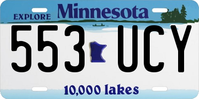 MN license plate 553UCY