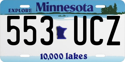 MN license plate 553UCZ