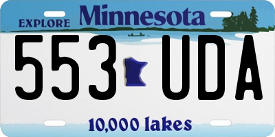 MN license plate 553UDA