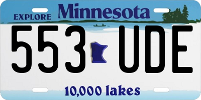 MN license plate 553UDE