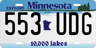 MN license plate 553UDG