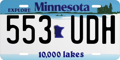 MN license plate 553UDH
