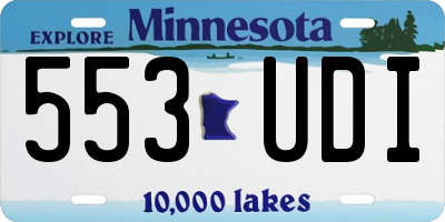 MN license plate 553UDI