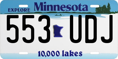 MN license plate 553UDJ