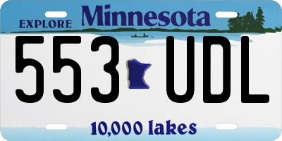 MN license plate 553UDL