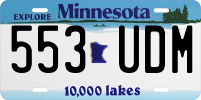 MN license plate 553UDM