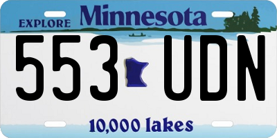 MN license plate 553UDN