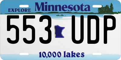 MN license plate 553UDP