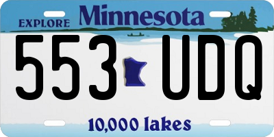 MN license plate 553UDQ