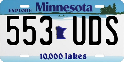 MN license plate 553UDS