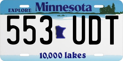 MN license plate 553UDT